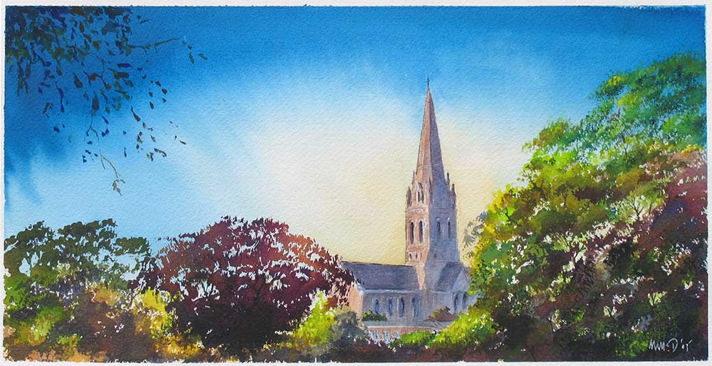 St Michael's Church, Mount Dinham, Exeter. Summer Evening